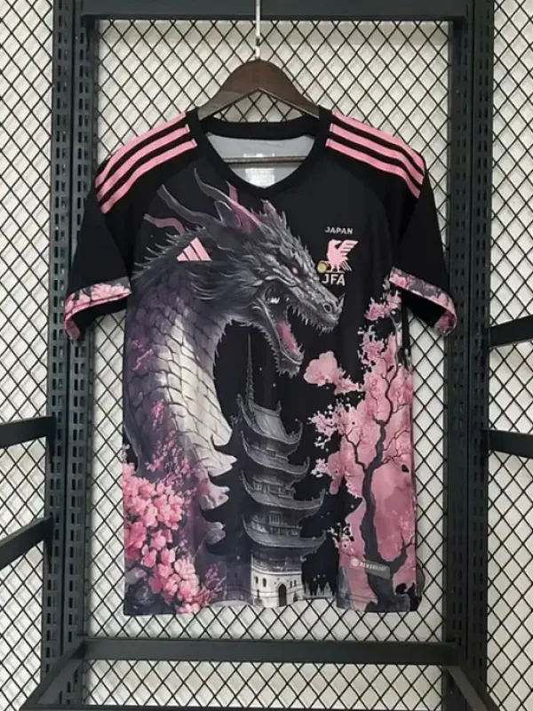 Japon concept noir et rose dragon